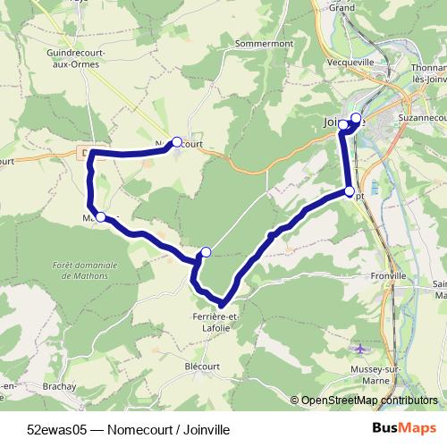 52ewas05 bus Line Map