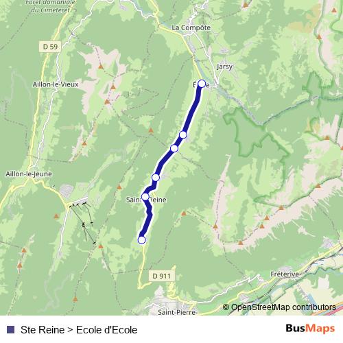 Ste Reine> Ecole d'Ecole bus Line Map