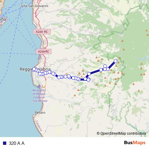 320 A A bus Line Map
