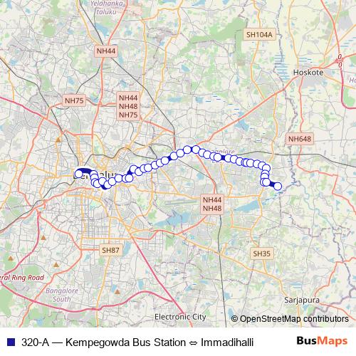 320-A bus Line Map