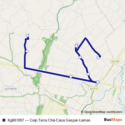 Xg681007 bus Line Map