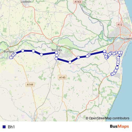 Bh1 bus Line Map