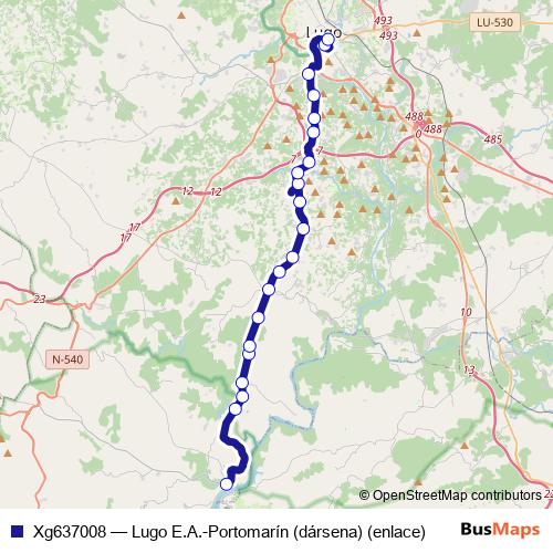 Xg637008 bus Line Map