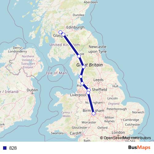 828 bus Line Map
