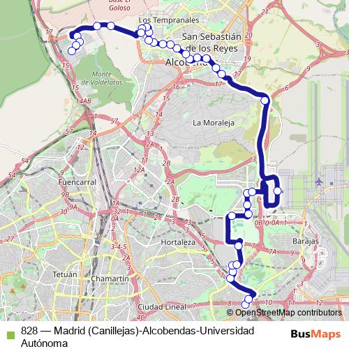 828 bus Line Map
