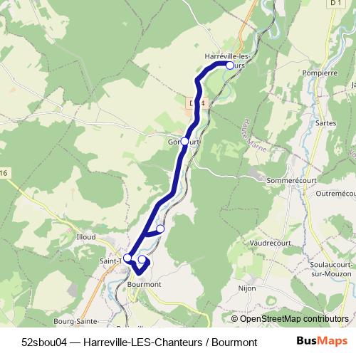 52sbou04 bus Line Map