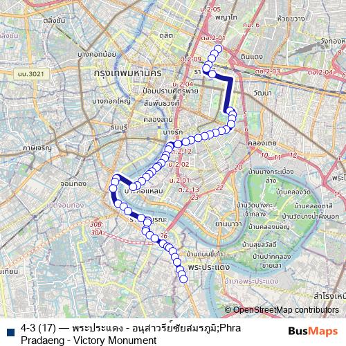 4-3 (17) bus Line Map