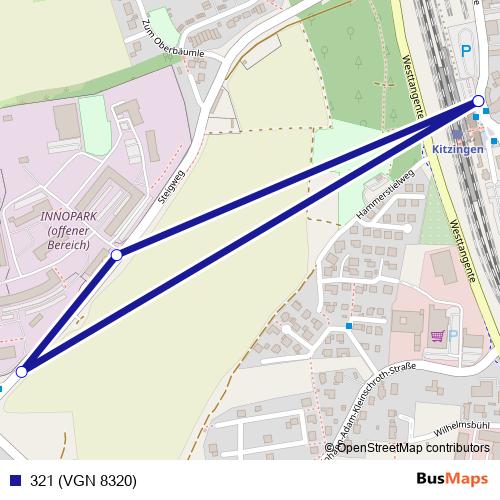 321 (VGN 8320) bus Line Map