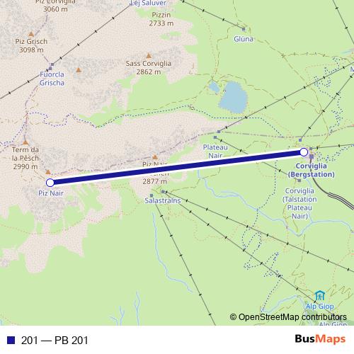 201 cable-car Line Map