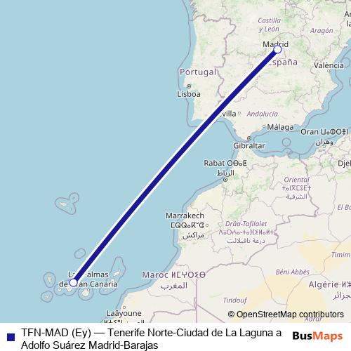 TFN-MAD (Ey) air Line Map