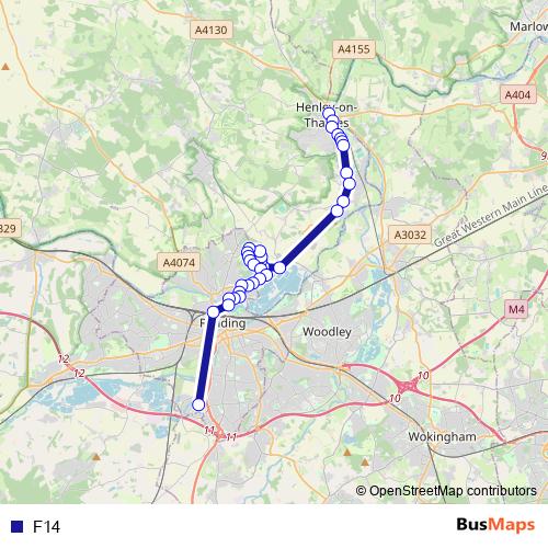 F14 bus Line Map