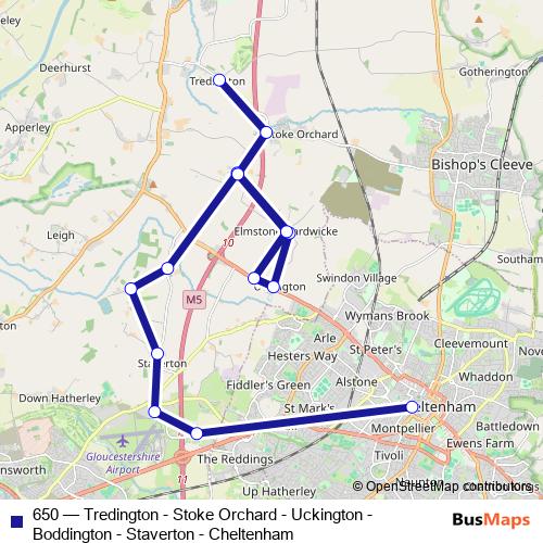 650 bus Line Map