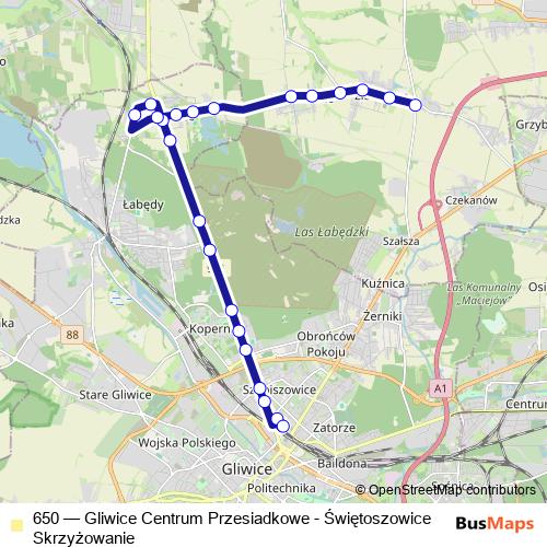 650 bus Line Map