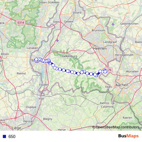 650 bus Line Map