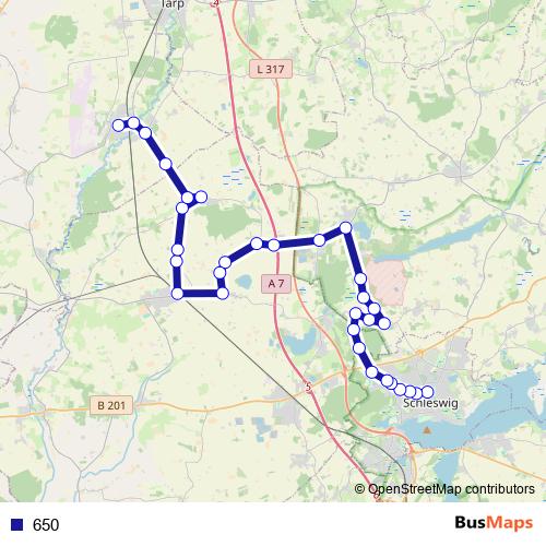 650 bus Line Map
