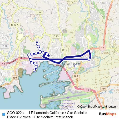 SCO 022a bus Line Map