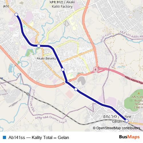 Ab141ss bus Line Map