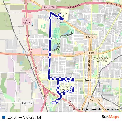 Ep131 bus Line Map