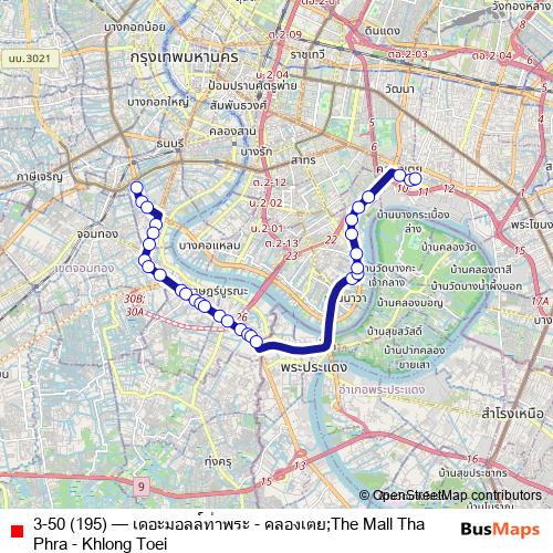 3-50 (195) bus Line Map