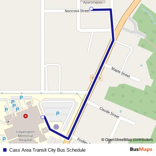 Cass Area Transit City Bus Schedule bus Line Map
