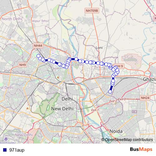 971aup bus Line Map