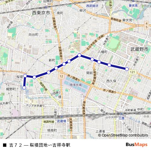 吉７２ bus Line Map