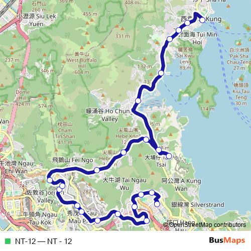 NT-12 bus Line Map