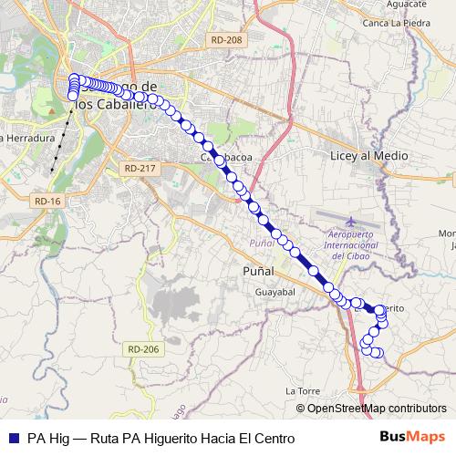 PA Hig bus Line Map