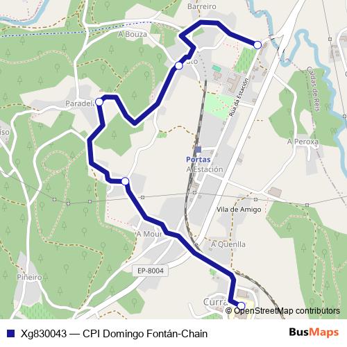 Xg830043 bus Line Map