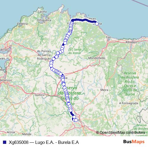 Xg635008 bus Line Map