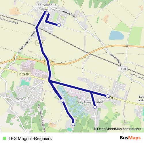 LES Magnils-Reigniers bus Line Map