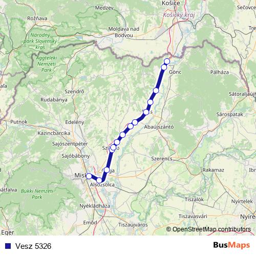 Vesz 5326 rail Line Map