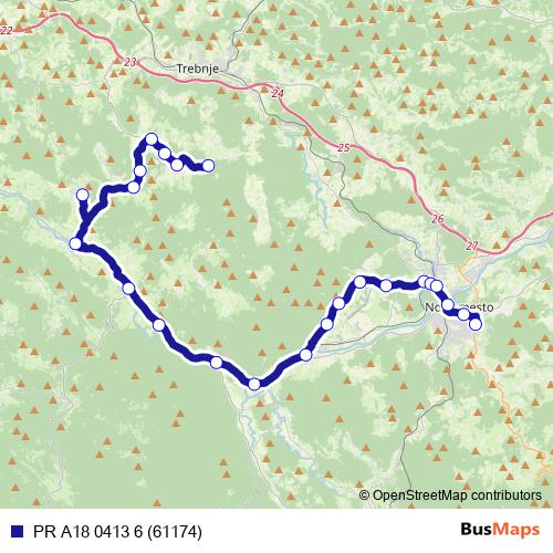 PR A18 0413 6 (61174) bus Line Map