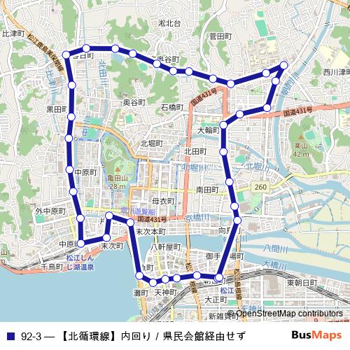 92-3 bus Line Map