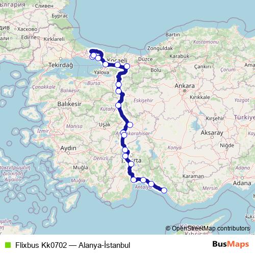 Flixbus Kk0702 bus Line Map