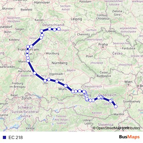 EC 218 rail Line Map