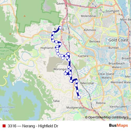 3316 bus Line Map