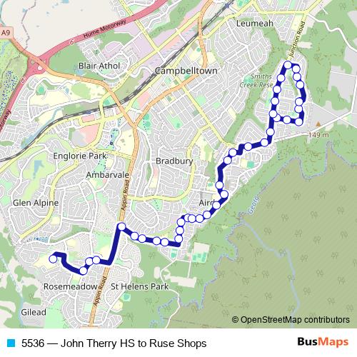 5536 bus Line Map
