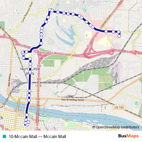 10-Mccain Mall bus Line Map