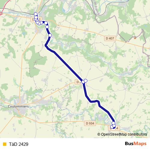 TàD 2429 bus Line Map