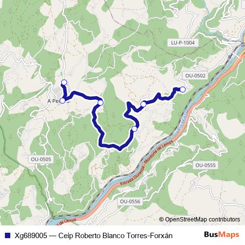 Xg689005 bus Line Map