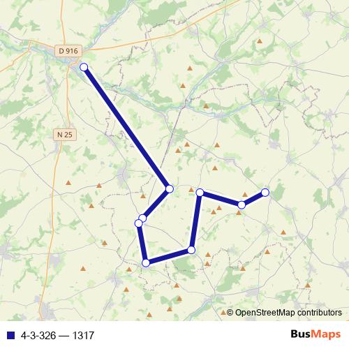 4-3-326 bus Line Map