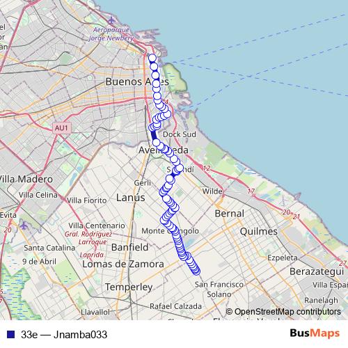 33e bus Line Map
