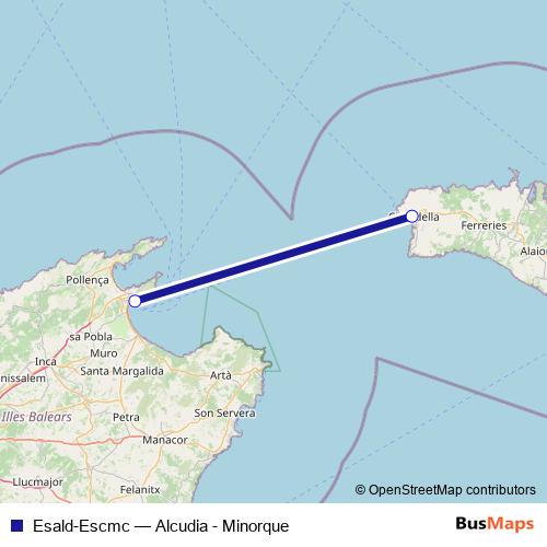 Esald-Escmc ferry Line Map