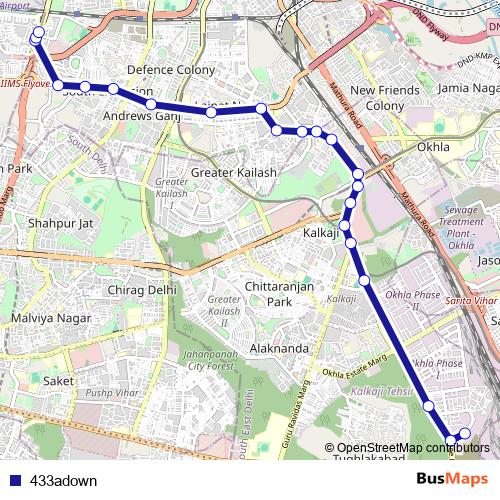 433adown bus Line Map