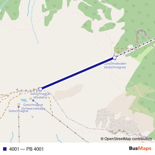 4001 cable-car Line Map