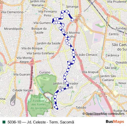 5036-10 bus Line Map