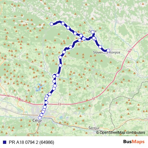 PR A18 0794 2 (64986) bus Line Map