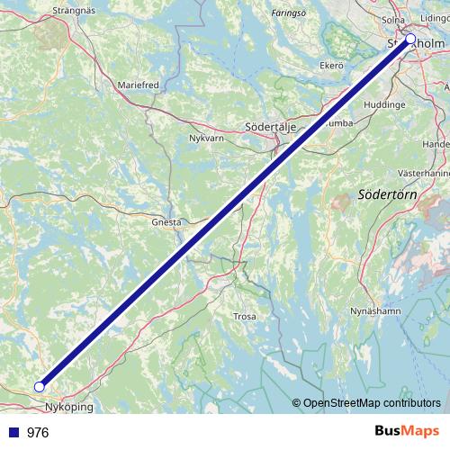 976 bus Line Map