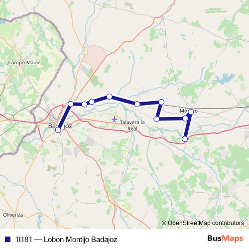 1l181 bus Line Map